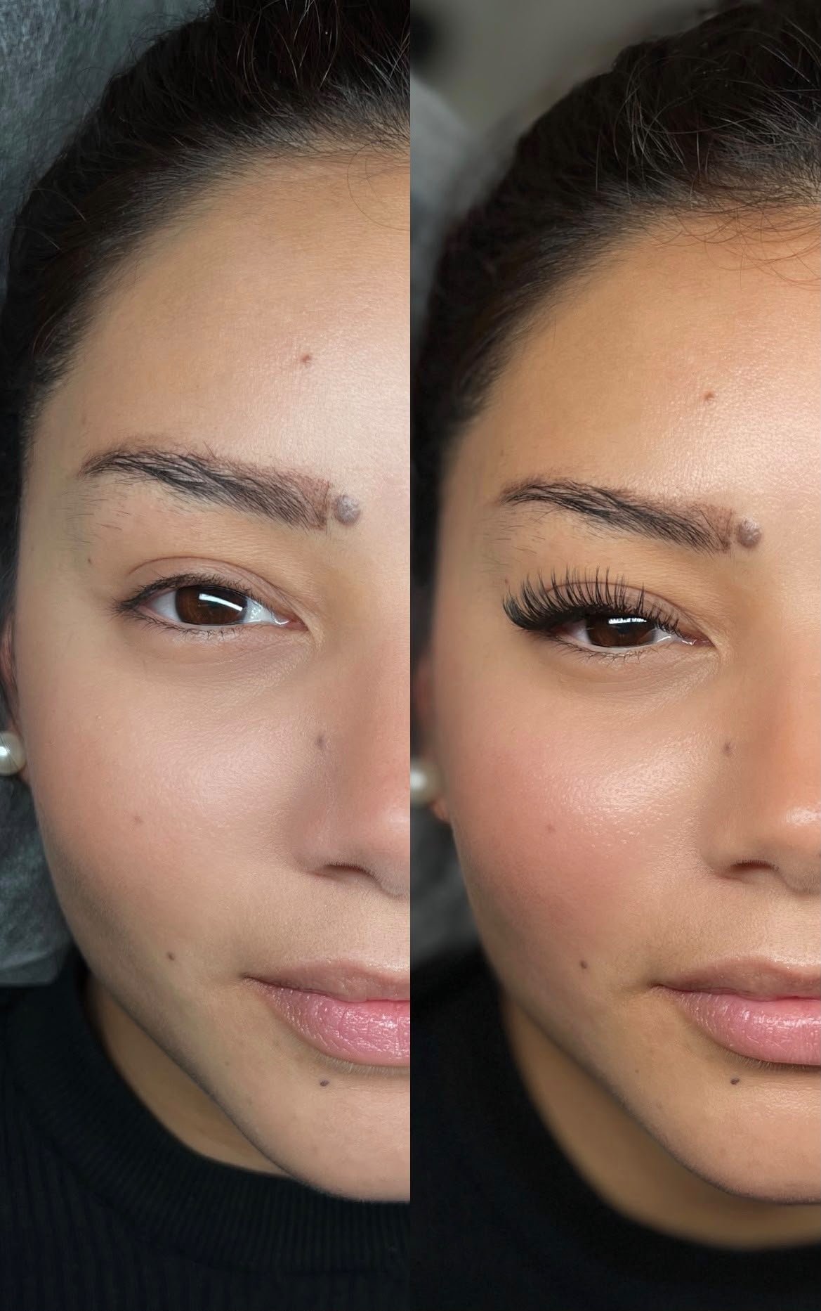 Before and after Classic treatment at Lash With Us